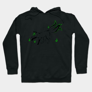 Kitsune (green) Hoodie